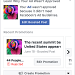 Political Ad FB Rejected